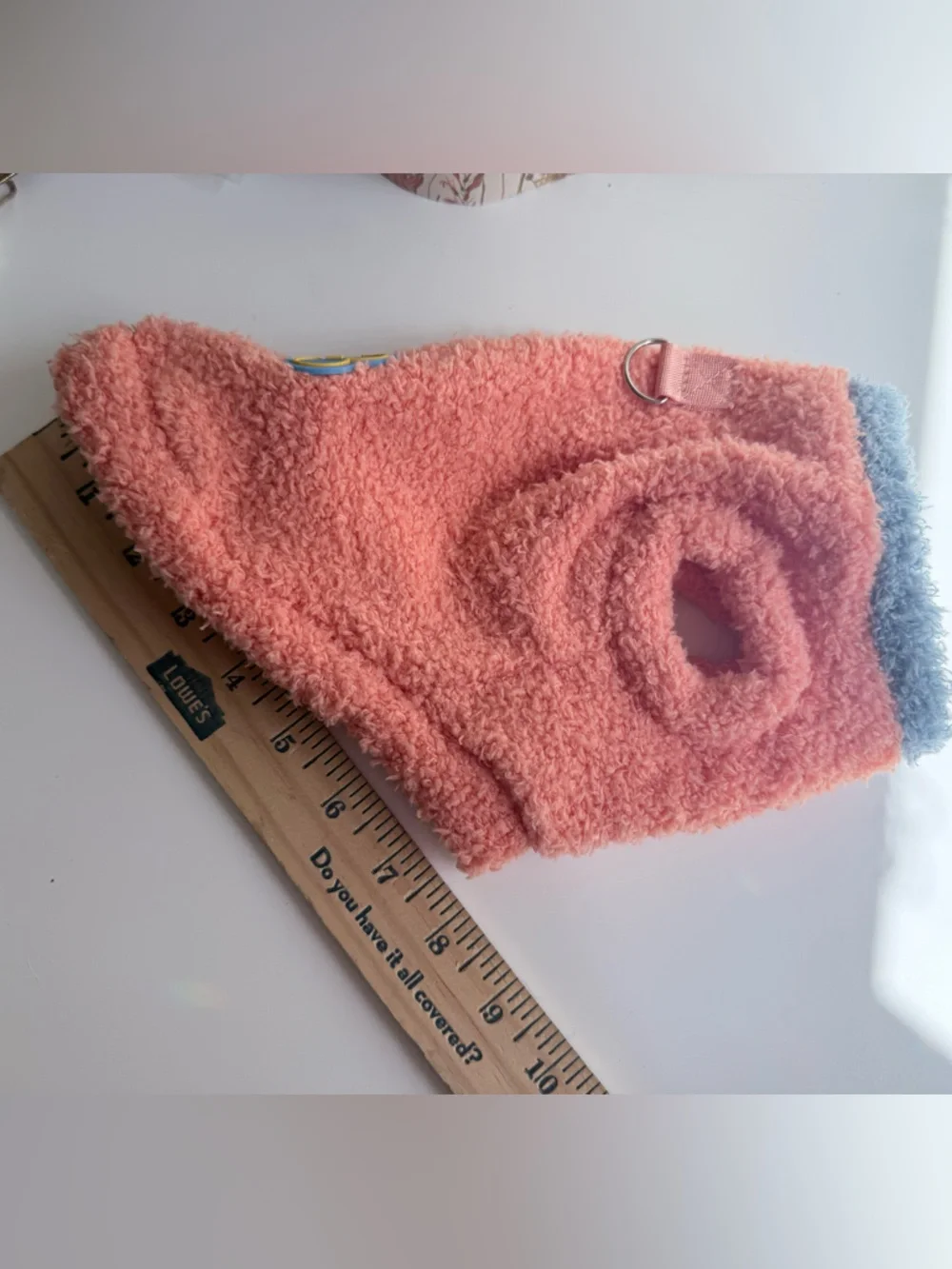 🐣5/$25-Fuzzy Orange Cat Sweater with Blue Trim